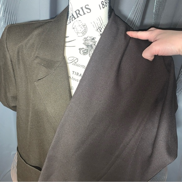 Vintage Womens Bend Over By Levi’s Short Sleeve Pant Suit Brown Size 18P/ Large - Picture 13 of 16